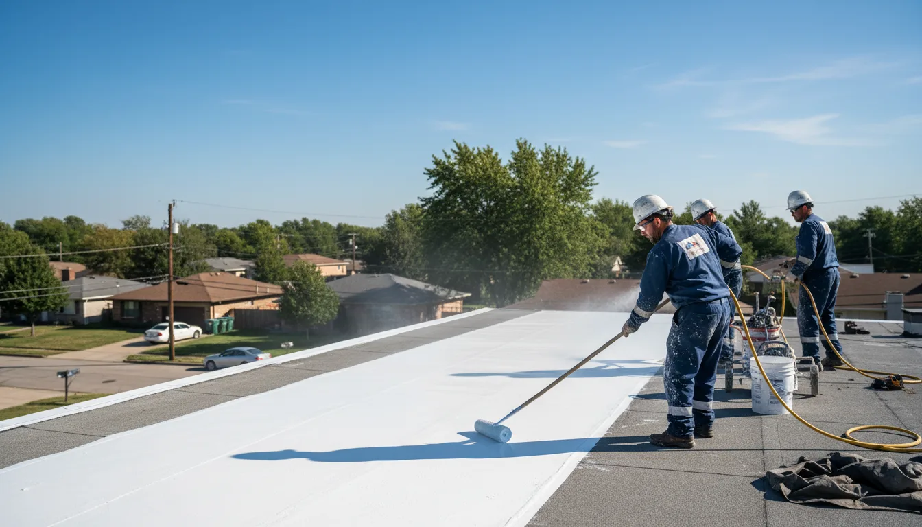 Commercial roof coating in Rush Center, KS near me